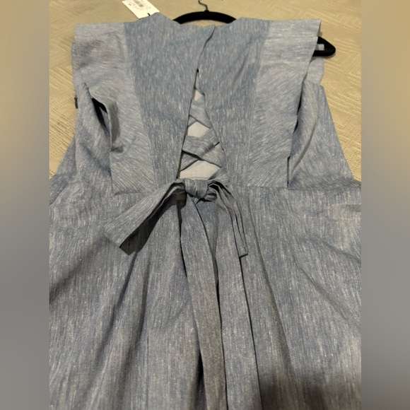 Elegant Blue Midi Dress - Picture 6 of 9